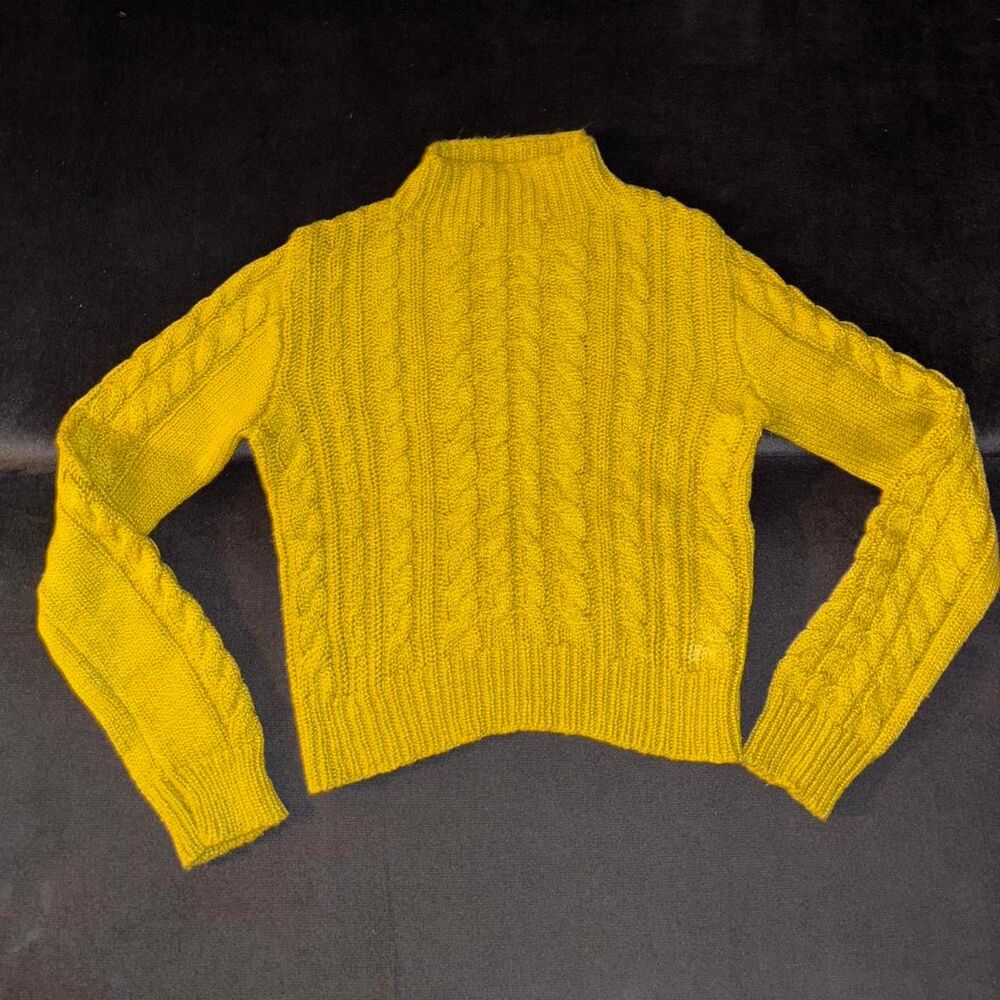 Mustard turtleneck sweater